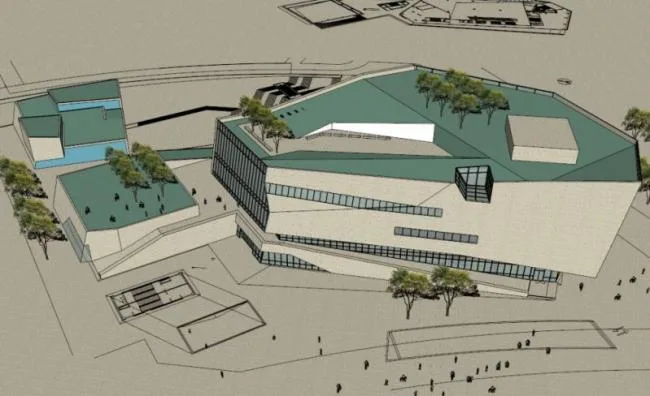 Sketchup Cultural Model | Multi story Exhibition Hall, Cultural Architecture, Modern Style