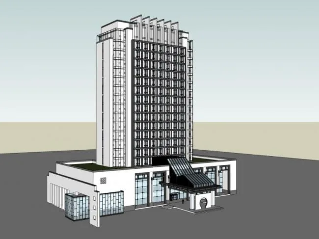 Sketchup Office Model | High rise Office Building, Modern Style