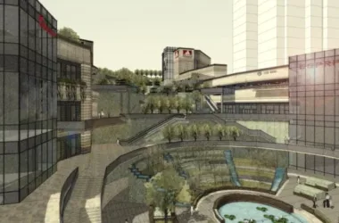 SketchUp Complex Model: Multi-Story High-Rise Office, Hotel, and Commercial Building in Modern Style-BIM WORLD