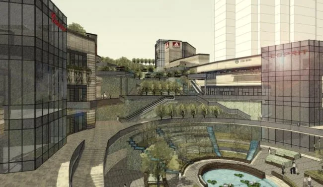 SketchUp Complex Model: Multi-Story High-Rise Office, Hotel, and Commercial Building in Modern Style