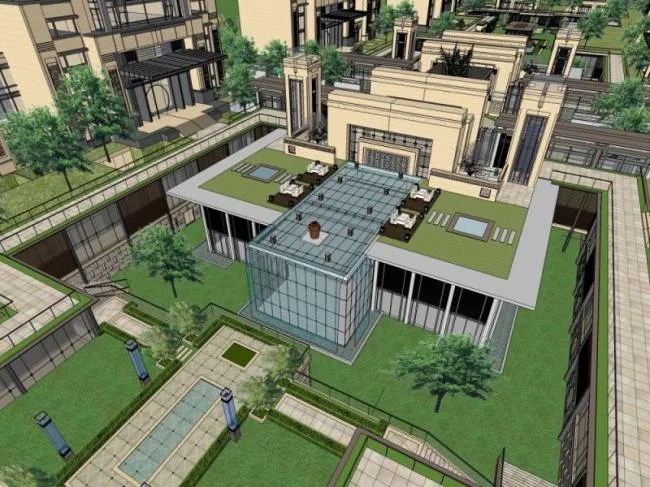 Sketchup Residential Model | High rise Residential Complex, Classical Style