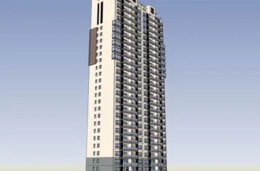 SketchUp Model: 27-Story Classical High-Rise Residential Building-BIM WORLD