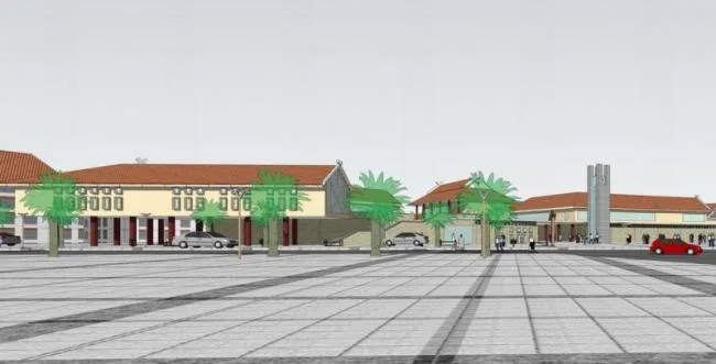 Sketchup Hotel Model | Multi story Yunnan Wa Ethnic Reception Center, New Chinese Style, Hotel