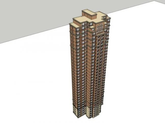 Sketchup Residential Model | Super high-rise residential building, British style, residential building, classical style