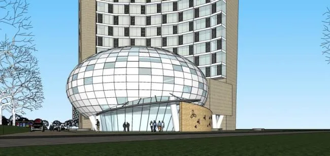Sketchup Hotel Model | High rise Hotel Office, Modern Style