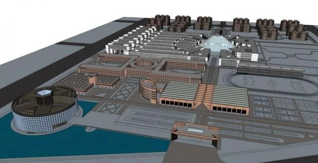 Sketchup School Model | Multi story Academy of Fine Arts, Campus Educational Architecture, Modern Style