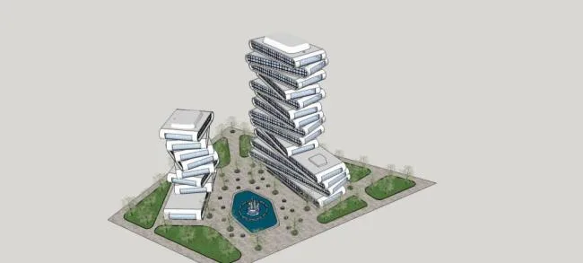 Sketchup Office Model | High rise Office Building, Modern Style, Hotel, Alien