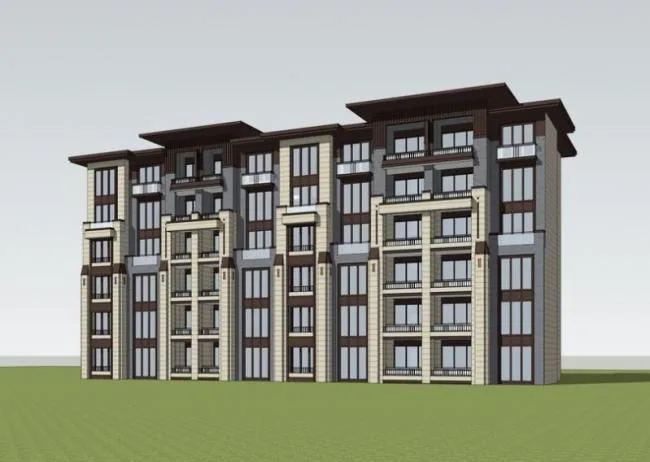 Sketchup Residential Model | Multi story residential villa, modern style, residential building