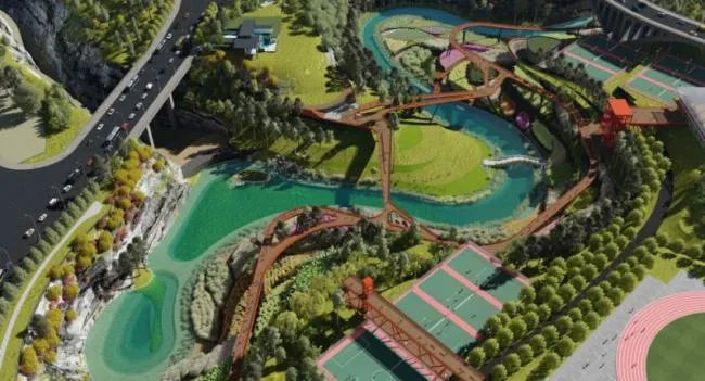 Sketchup Landscape Model | Park Landscape, Modern Style