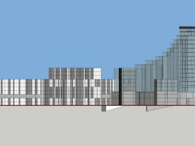 SketchUp Design: Multi-Story Modern Commercial and Residential Complex with Offices