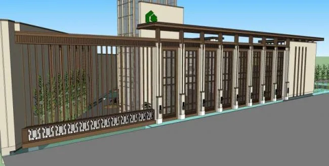 Modern Chinese Multi-Story Sales Office Residential Model in SketchUp-BIM WORLD