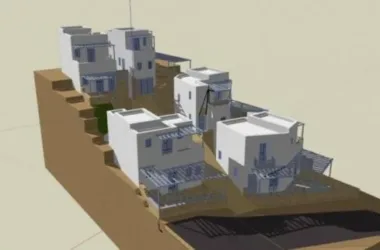 Mediterranean-Style Multi-Story Residential Model on a Sloping Site in SketchUp-BIM WORLD