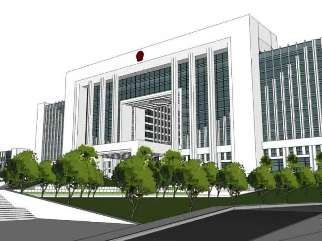 Sketchup Office Model | Administrative Center Planning Office Building, Multi story High rise, Modern Style