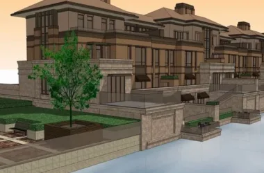 Classical Style Twin Villa Model in SketchUp-BIM WORLD