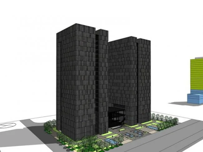 Sketchup Residential Model | High rise Residential Buildings, Modern Style