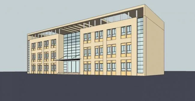Sketchup Office Model | Multi story Office Building, Modern Style