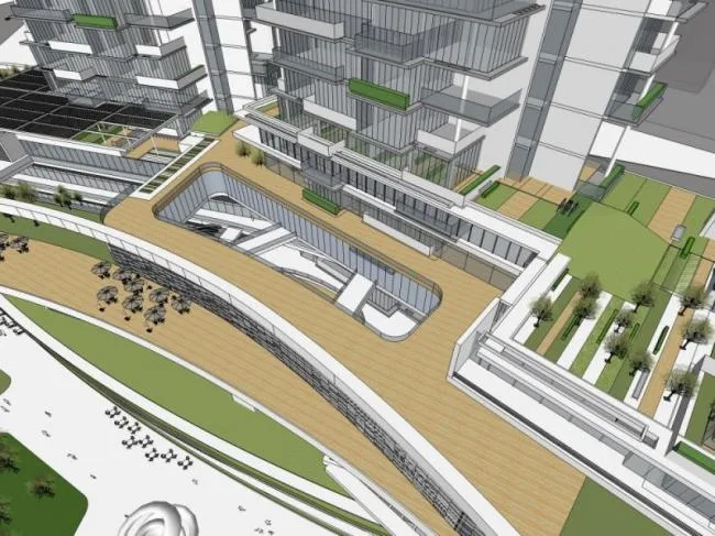 Sketchup Complex Model | High rise Commercial Complex, Modern Style