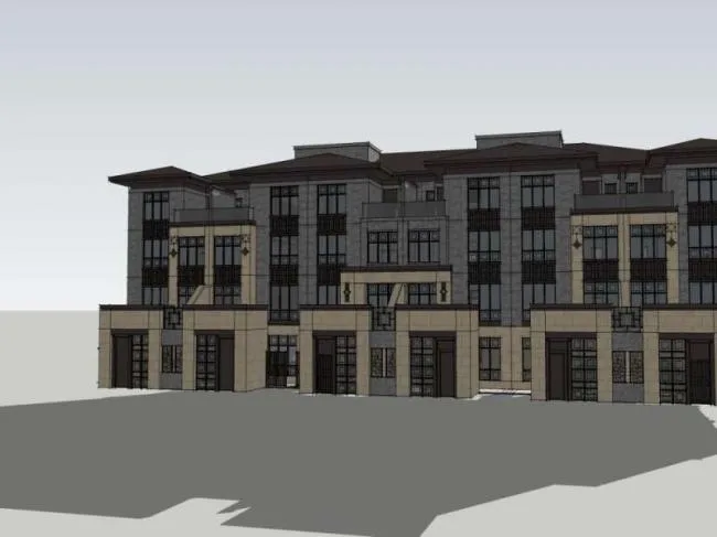 Sketchup Villa Model | Multi row Villa, Modern Chinese Style