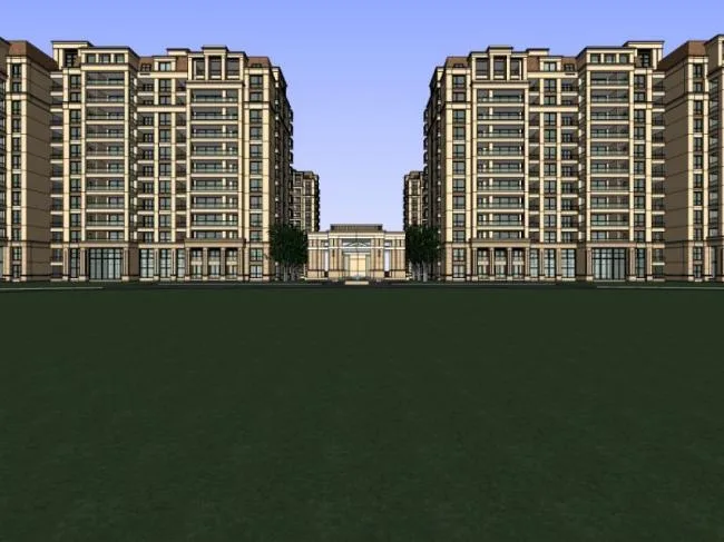 Sketchup Residential Model | Small and High rise Residential Buildings, Residential Buildings, Classical Style