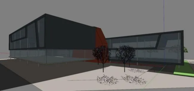 Sketchup Business Model | Multi story Restaurant, Modern Style