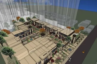 SketchUp Business Model: Classical Low-Rise Commercial Street Design-BIM WORLD