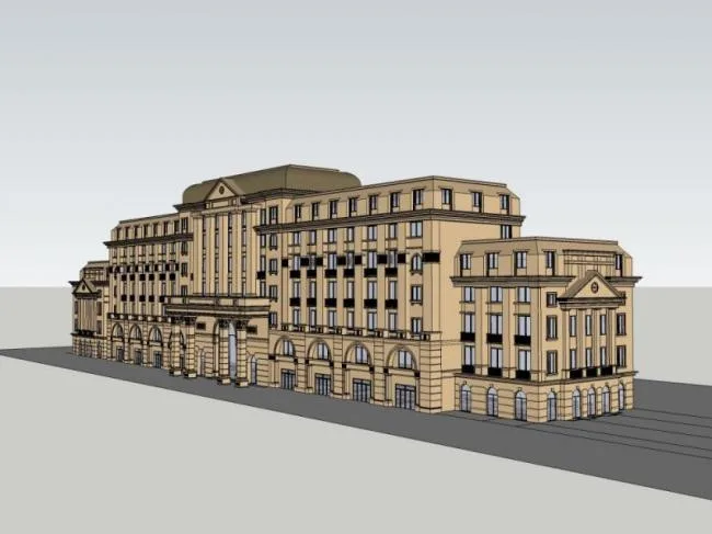 Sketchup Business Model | Multi story Clubhouse, Modern Style