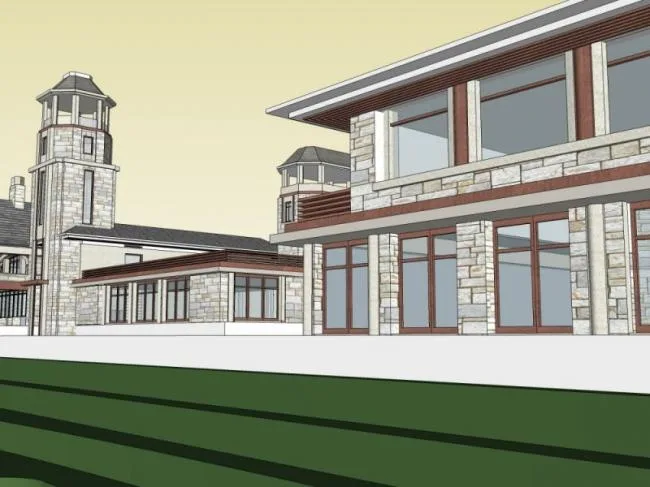 Sketchup Villa Model | Stacked Villa, Modern Style