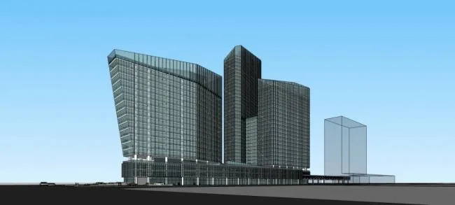 Sketchup Complex Model | Super high-rise commercial complex, office hotel, commercial podium, modern style