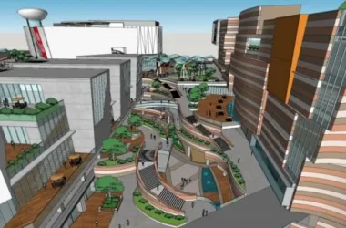 SketchUp Model of a Modern Super High-Rise Residential Complex with Ground-Floor Retail-BIM WORLD