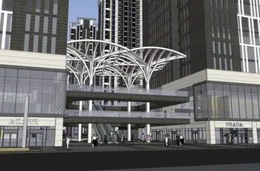 SketchUp Business Model: Modern Multi-Story Commercial Shopping Center Design-BIM WORLD