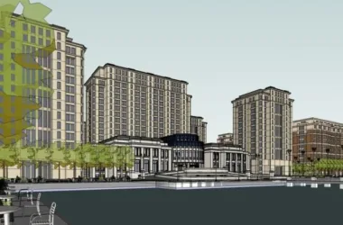 Classical Multi-Story High-Rise Residential Building SketchUp Model-BIM WORLD