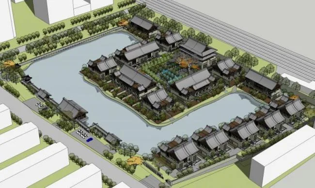Sketchup Business Model | Multi story Club, Chinese Style