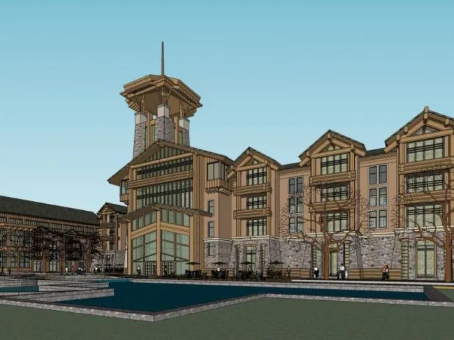 Sketchup Hotel Model | Multi story Resort Hotel, Classical Style