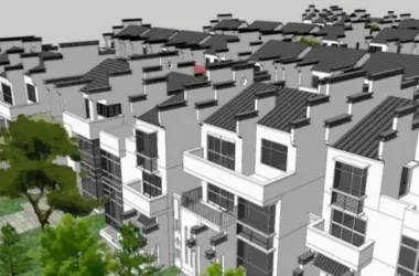 SketchUp Villa Model: Huizhou-Style Residential Cluster-BIM WORLD