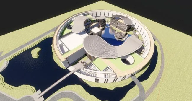 Sketchup School Model | University Campus, Educational Architecture, School, Multi story Teaching Building, Modern Style