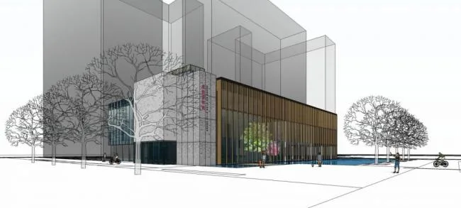 Sketchup Business Model | Multi story clubhouse, commercial building, modern style