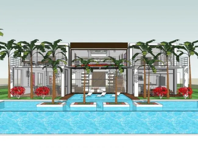 Sketchup Villa Model | Solo Villa, Modern Style