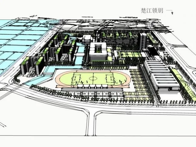 Sketchup School Model | Multi story School, Campus Educational Architecture, Modern Style