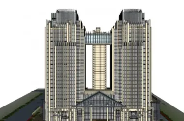 SketchUp Complex Model | Ultra-High-Rise Commercial, Residential, and Office Building in Classical Style-BIM WORLD
