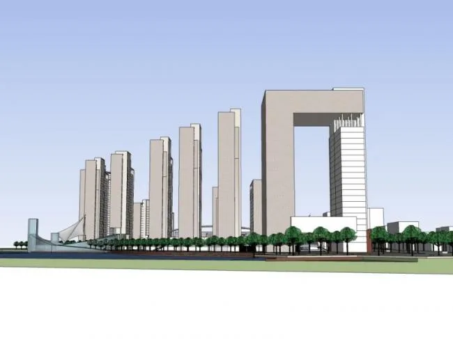 Sketchup Complex Model | Multi story Commercial Complex, Residential, Office, Modern Style