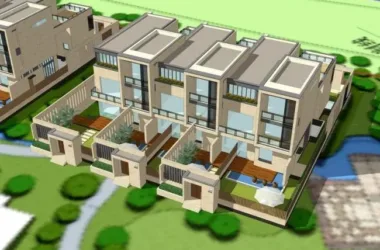 Modern Multi-Row Villa Model in SketchUp-BIM WORLD