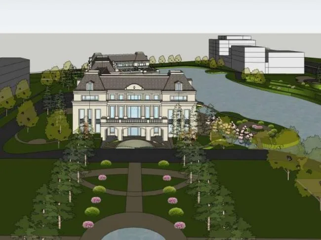 Sketchup Villa Model | Villa Cluster, Classical Style
