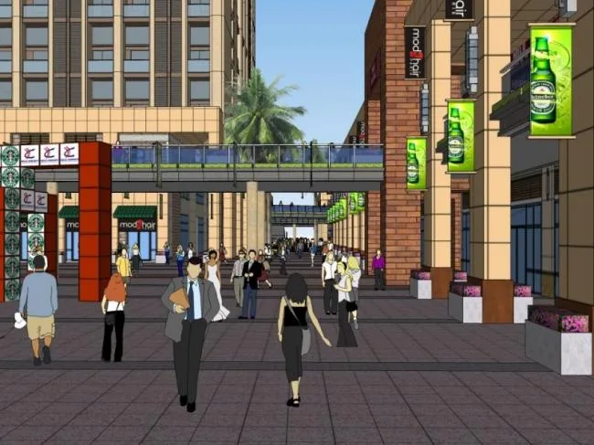 Modern Commercial Landscape Design in SketchUp