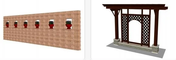 SketchUp Materials for Landscape Walls and Modern Flower Bowls: Essential Component Guide-BIM WORLD