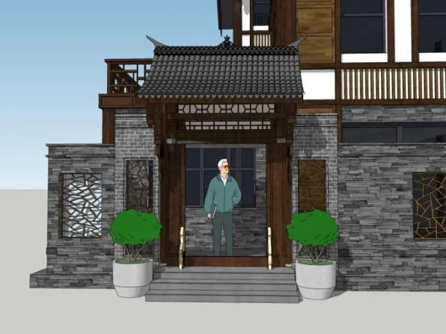 Sketchup Residential Model | Multi story Residential Buildings, Ancient Architecture, Chinese Style