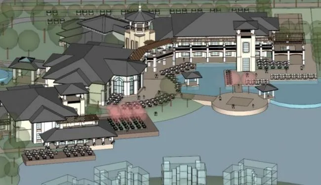 Sketchup Business Model | Mountain Club, Classical Style