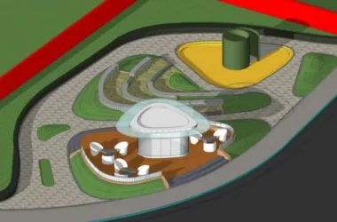 SketchUp Landscape Design: Retail Pavilion, Outdoor Seating, and Small Urban Plaza-BIM WORLD