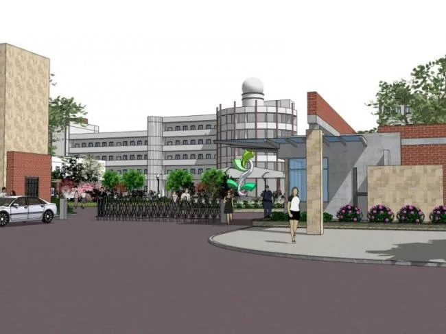 Sketchup Landscape Model | Campus Landscape, School Landscape, Modern Style