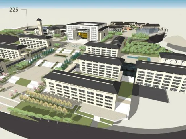 Sketchup School Model | Multi story School, Campus Educational Architecture, Classical Style