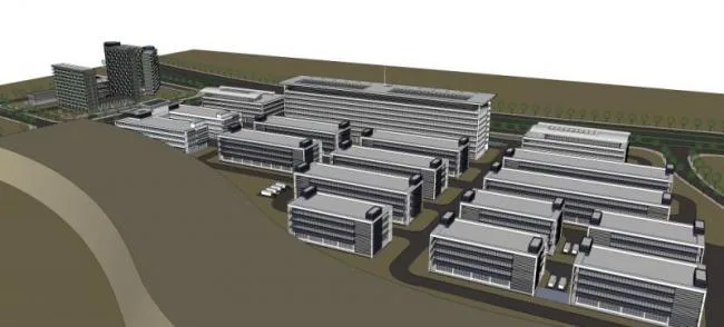 Sketchu Industrial Building | Multi story Industrial Park, Industrial Factory Building, Modern Style